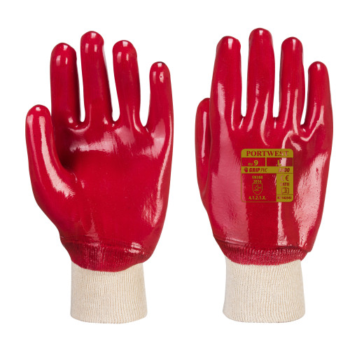 PVC Knitwrist Gloves - Medium (8)