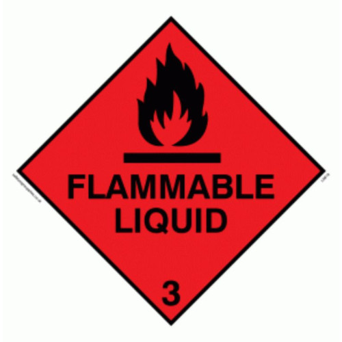 Self Adhesive Flammable Stickers 100 x 100mm (10 pack)