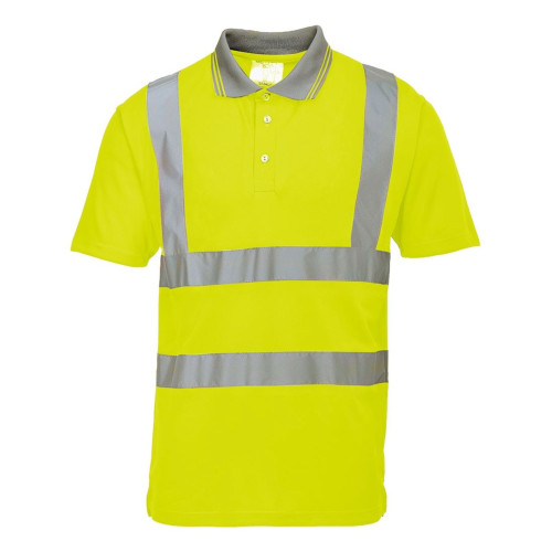 Hi-Vis Polo Shirt- Short Sleeved- Yellow