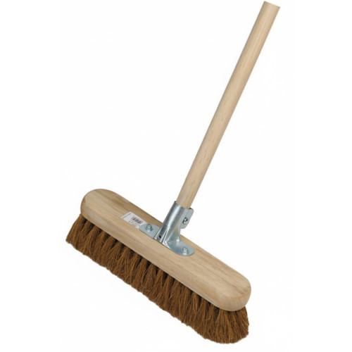 SartraÂ® Coco Broom c/w Galv Bracket & Handle 12"/300mm