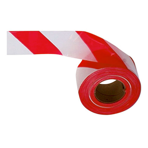 Red/White Safety Barrier Tape- 50mm x 500m