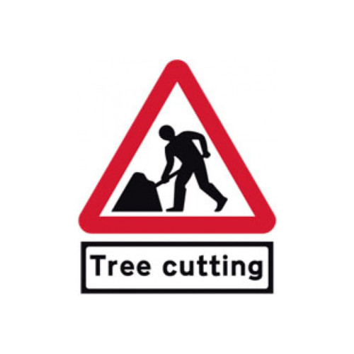 Cone Sign - Men at Work - Tree Cutting, 600mm