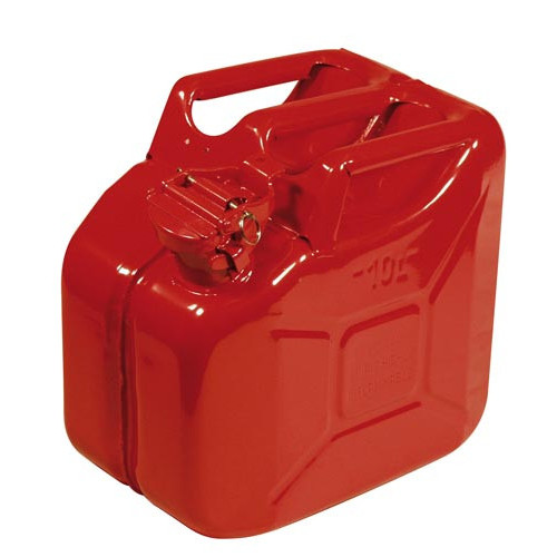 Steel Fuel Can (Squat Type) 10 litre- Red