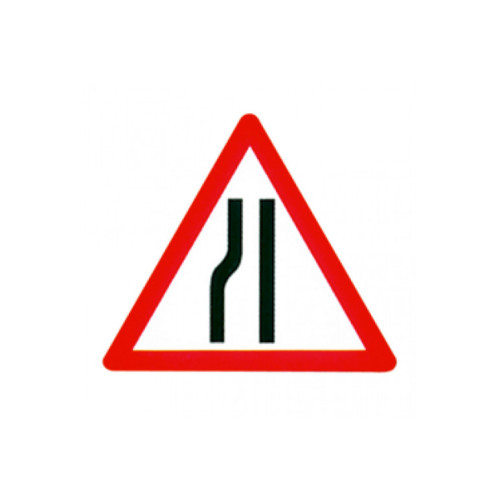Cone Sign - Road Narrows Nearside, 600mm