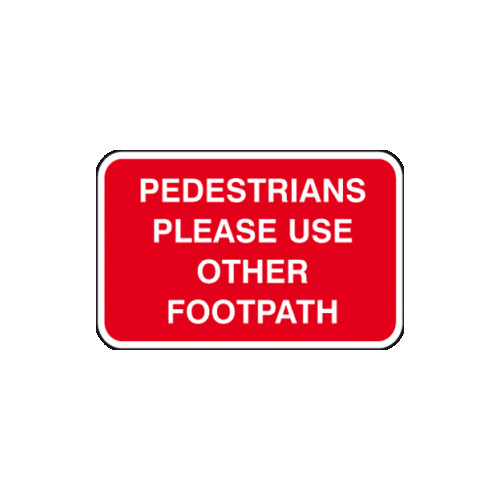 Cone Sign - Pedestrians Please Use Other Footpath, 600mm