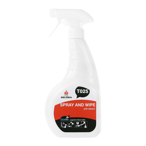 Selden T025 Spray & Wipe With Bleach 750ml