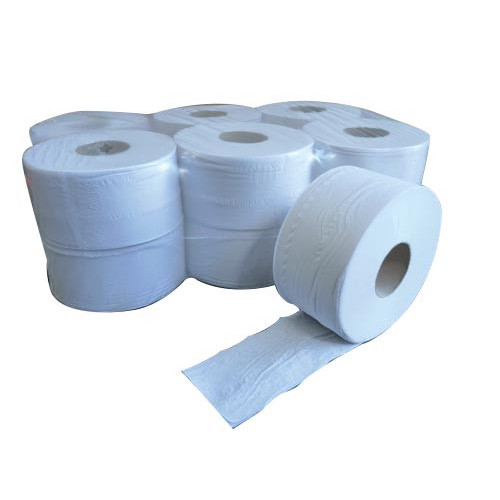 2 Ply White Mini Jumbo Toilet Roll (12)