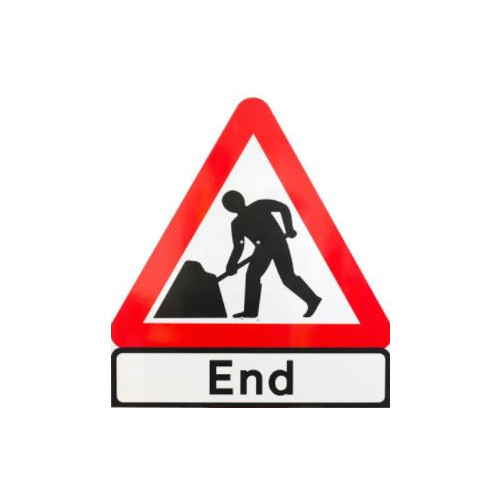 Cone Sign- Men at Work- END