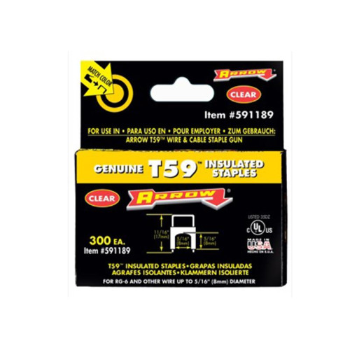 T59 Insulated Staples Black 8 x 8mm (Box 300)