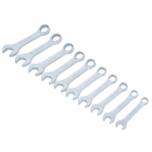 Stubby Combination Spanner Set, 10 Piece