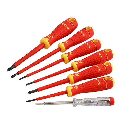 B220.027 BAHCOFIT Insulated Screwdriver Set, 7 Piece