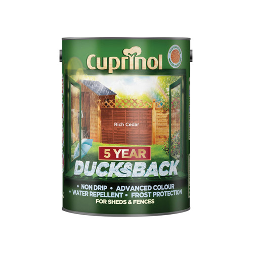 Ducksback 5 Year Waterproof for Sheds & Fences Autumn Brown 5 litre