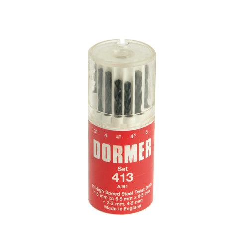 A191 No.413 Metric HSS Drill Set of 13 1.5-6.5 x 0.5mm