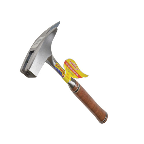 E239MS Roofer's Pick Hammer Leather Grip - Smooth Face
