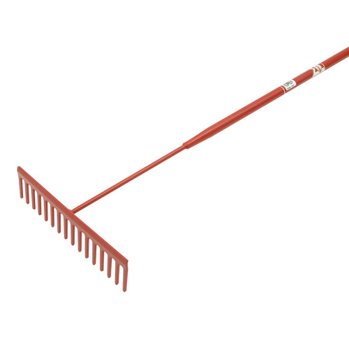 Asphalt Rake 16 Flat Teeth - Tubular Steel Shaft