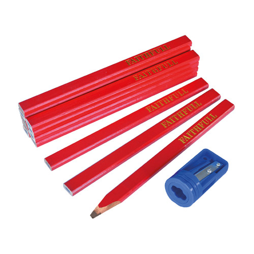 Carpenter's Pencils Tube & Sharpener