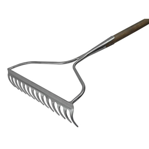 Prestige Stainless Steel Garden Rake Ash Handle