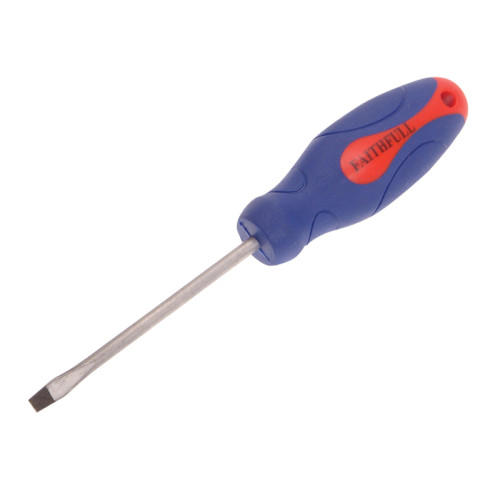 Soft Grip Screwdriver Flared Slotted Tip 6.5 x 125mm