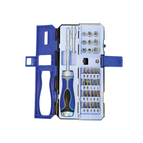 Ratchet Screwdriver & Socket Set, 33 Piece