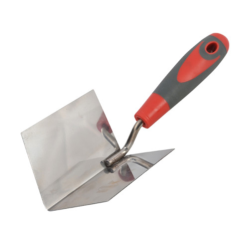 Internal Corner Trowel Stainless Steel Soft Grip Handle 4 x 3 x 3in