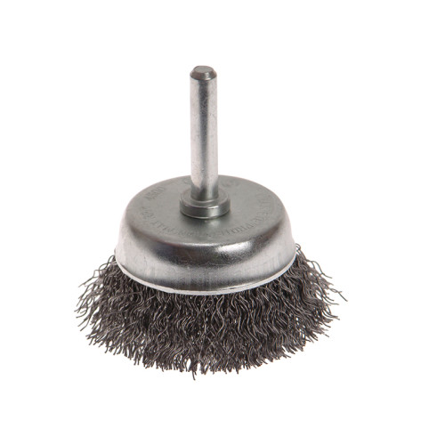 Wire Cup Brush 75mm x 6mm Shank, 0.30mm Wire