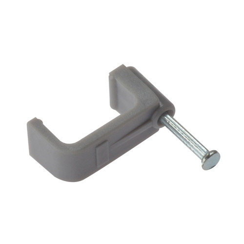 Cable Clip Flat Grey 1.00mm Box 100