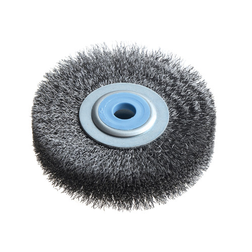 Wheel Brush D200mm x W24-27 x 50 Bore Stainless Steel Wire 0.30