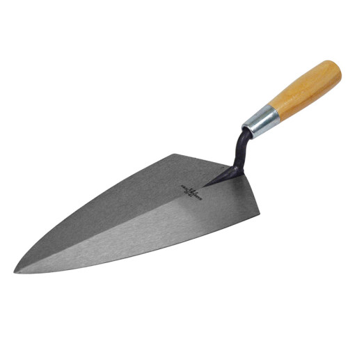 19 Philadelphia Pattern Brick Trowel Wooden Handle 11in