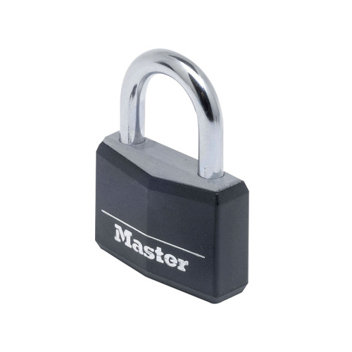 Aluminium Black Vinyl Cover 20mm Padlock 3-Pin - Keyed Alike x 2