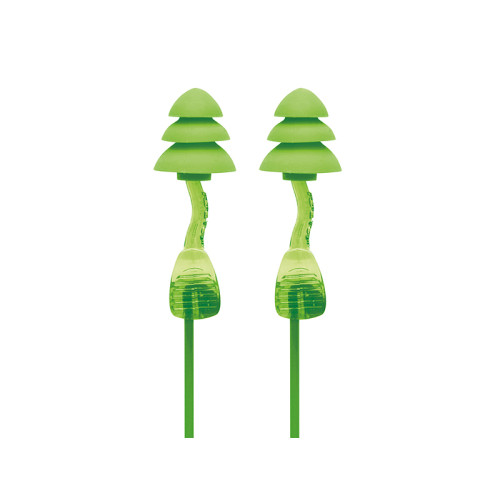 Corded Reusable Twisters&Acirc;&reg; Trio Earplugs SNR 33 dB