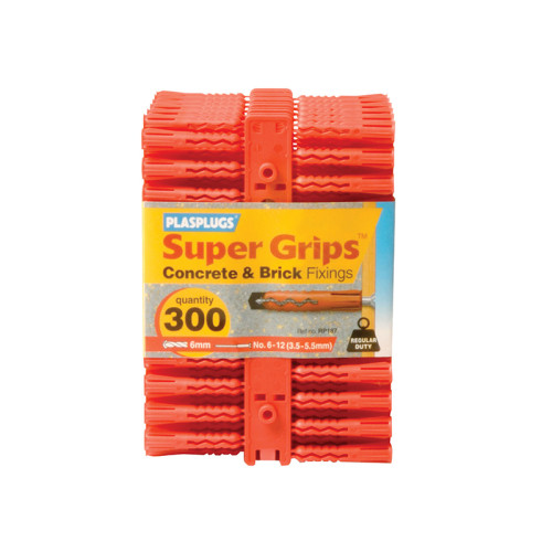 SRP 502 Solid Wall Super Grips™ Fixings Red (100)