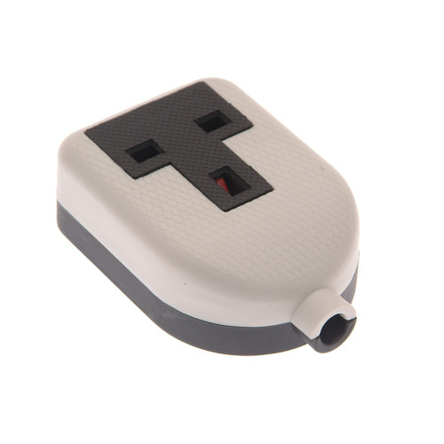 White Trailing Extension Socket 13A 2-Gang