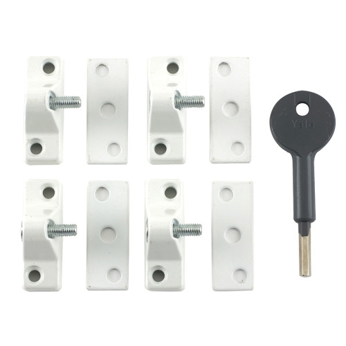 8K118 Economy Window Lock Electro Brass Finish Pack of 4 Visi