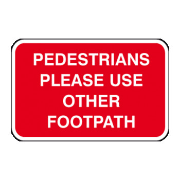 Cone Sign - Pedestrians Please Use Other Footpath, 600mm