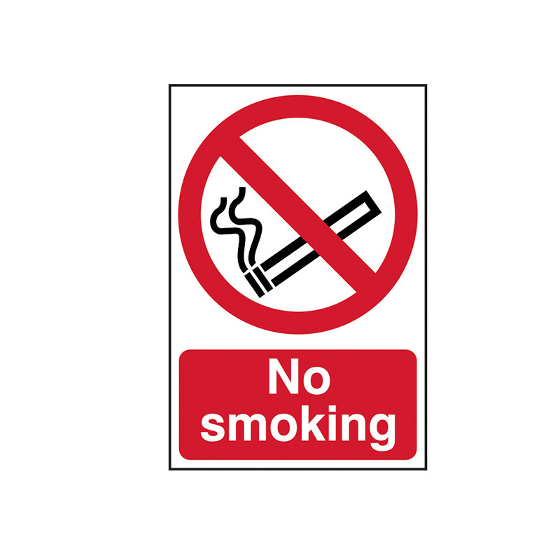 Cartello Non Fumare Autoadesivo In PVC 200x50 Mm - Conforme ISO 7010 Per Uffici E Locali Pubblici